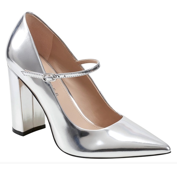 Silver Mary Janes - Picture 1 of 2